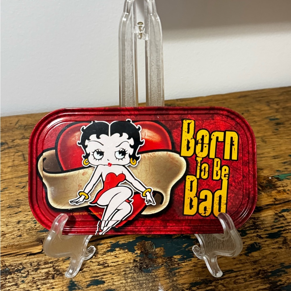 Betty Boop Red and Gold Tin